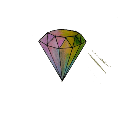 Diamant in Regenbogenfarben